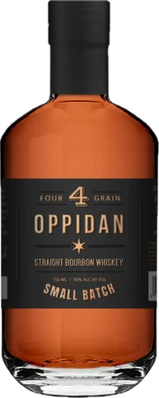 Bottle of Oppidan Four Grain Straight Bourbon