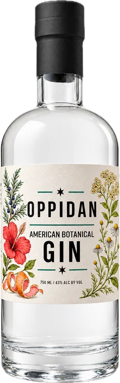 Bottle of Oppidan American Botanical Gin